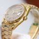 Swiss Copy Rolex Daydate 36 mm CSF 2836 Gold Diamond-Paved with Baguette rainbow Markers (5)_th.jpg